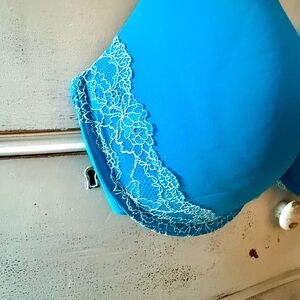 Soma Blue Sea Lace Trim Bra